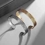 Load image into Gallery viewer, Vintage Nordic Celtic Triangle Knot Open Adjustable Bracelet for Men Irish Lucky Amulet Jewelry