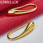 Load image into Gallery viewer, URMYLADY Water Droplets/Raindrops Stud Earrings 24K Gold For Women Lady Fashion Wedding Engagement Charm Jewelry