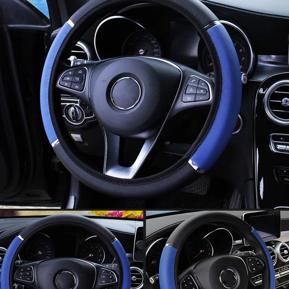 38cm Car Steering Wheel Cover Auto Steering Wheel Braid On The Steering Wheel Cover Universal Car Accessories