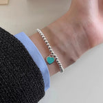 Load image into Gallery viewer, Mewanry Blue Drop Glaze Love Heart Bead Chain Bracelet For Women Girls Korean Fashion Simple Sweet Classic Birthday Jewelry Gift