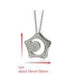 Load image into Gallery viewer, Star hollow moon shine rhinestones crystal necklace weater chain fashion jewelry dropshipping quality birthday girls lover gifts