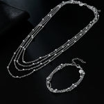 Load image into Gallery viewer, Hot luxury designer 925 sterling silver Tassel beads Bracelets necklaces for women Fashion original jewlery sets party wedding