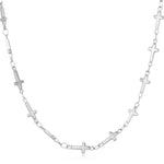 Load image into Gallery viewer, Fashion Stainless Steel Dainty Cross Choker Necklaces for Men Women Religious Amulet Accessaries Hot Sale Birthday Jewlery Gifts
