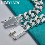 Load image into Gallery viewer, Charm 925 sterling silver design noble pretty 10MM Mens chain Jewelry fashion Geometric Bracelet factory price
