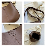Load image into Gallery viewer, Fashion Women'S Bag Solid Color Pu Shoulder Bolsa Buckle Bucket Bag Korean High Capacity Tote Bag Inner Pouch Crossbody Bags