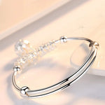 Load image into Gallery viewer, Fine 925 Sterling Silver hollow Bells ball bangles adjustable Bracelets for Women Fashion Holiday gifts Party wedding Jewelry
