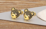 Load image into Gallery viewer, Nidin New Arrival Fashion Cute Zircon Little Bear Stud Earrings 8 Colors For Women Girls Ear Jewelry Accessories Delicate Gifts