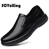 2024 Men's Genuine Leather+Microfiber Leathe shoes 38-47 Soft Anti-slip Rubber Loafers Man Casual Leather Shoes
