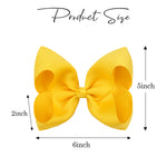 Load image into Gallery viewer, 2Pcs/lot 6''Solid Color Grosgrain Ribbon Bows Hair Clips For Cute Girls Large Handmade Hairpins Barrettes Kids Hair Accessories