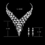 Load image into Gallery viewer, Luxury Simulated Pearl Tassels Bride Wedding Necklace Earing Set Crystal Zircon Wedding Bridal Jewelry For Women Bijoux Gift