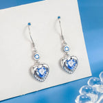 Load image into Gallery viewer, Fanqieliu 925 Silver Needle Crystal Heat Drop Earrings For Women 2023 New Jewelry Girl Gift Trendy FQL23035