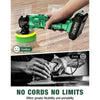 20V Cordless Buffer Polisher Kit, 24 Accessories, 2 X 2000mAh Batteries, Car Polisher w/ 6 Variable Speed Up to 3634RPM, Cordles