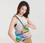 Load image into Gallery viewer, Kurt Geiger Women's Chain Shoulder Crossbody Bag Luxury Designer Handbag 2024 New Fashion Stitching Rainbow Color Leather Wallet