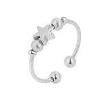 Load image into Gallery viewer, Anti Stress Anxiety Silver Ball Rings 925 Women Men Spinner Fidget Rings Vintage Gold Couple Anillos Jewelry Free Shipping Gift