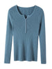 2024 Autumn Winter Button V Neck Sweater Women Basic Slim Pullover Women Sweaters And Pullovers Knit Jumper Soft Warm Tops