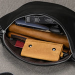 Load image into Gallery viewer, Big Waist Bag Mens Leather Belt Pounch Anti-theft Waist Pack Fanny Pack Bum Bag Belt Waist Pouch Chest Bag For Male leather Bag