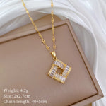 Load image into Gallery viewer, Fashion Charm Micro-Inlaid Shaped Jewelry Cubes Stainless Steel Necklace Earrings Set Classic Girls Dinner Party Gorgeous Gift