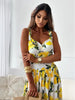 Women's temperament fashion sweetness suspender print backless dress long dress loose and casual