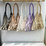 Load image into Gallery viewer, Seasonal Hollow Out Designed Shoulder Bag Versatile Knitting Handle Bag England Style Casual Women Tote Underarm Bag