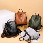 Load image into Gallery viewer, New High Quality Leather Women Backpack Anti-Theft Travel Backpack Large Capacity School Bags for Teenage Girls Shoulder Bag