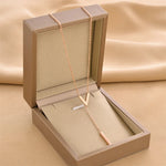 Load image into Gallery viewer, 316L Stainless Steel Letter V Pendant Charms Necklace Romantic Minimalist Short Clavicle Chain Tassel Choker Gift For Girlfriend