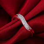 Load image into Gallery viewer, 925 Sterling Silver crystal diamond rings for women Fashion elegant wedding accessories Party Gifts Charms fine Jewelry