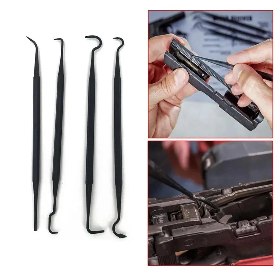 4x Nylon Picks Pick Hook Car Detailing Cleaning Tool Multipurpose Double-headed Hook Auto Detailing Tools Car Clean Accessories
