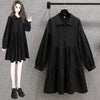 Plus Size Dresses Women Autumn 2024 New Arrival Long Sleeve Black T Shirt Dress Women Korean Style Large Size Dresses Female