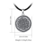 Load image into Gallery viewer, Eudora 925 Sterling Silver Seal of Seven Archangels Necklace Pentagram Amulet Pendant Men Women Vintage Personality Jewelry