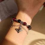 Load image into Gallery viewer, Tian Guan Ci Fu Bracelet Cosplay Hua Cheng Xie Lian Couple Heaven Official's Blessing Butterfly Pendant Beaded Bangles Jewelry