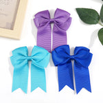 Load image into Gallery viewer, 1/12PCS Girls 6 inch Satin Ribbon Big Hair Clips Kids Barrette Hairgrips Children Ponytail Hair Accessorie