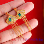 Load image into Gallery viewer, Jade Swallow Ear Studs Jewelry Chalcedony White Amulet Women Gemstone Fashion 925 Silver Crystal Gifts Bird Earrings Natural