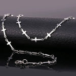 Load image into Gallery viewer, Fashion Stainless Steel Dainty Cross Choker Necklaces for Men Women Religious Amulet Accessaries Hot Sale Birthday Jewlery Gifts