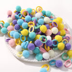 Load image into Gallery viewer, 20pcs Kids Elastic Hair Bands Girls Plush Ball Rubber Band For Children Sweets Scrunchie Hair Ties Clip Baby Hair Accessories