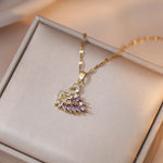 Load image into Gallery viewer, Real Gold Plated Stainess Steel Jewelry For Women Swan Colorful Top Zircon Stud Earrings Necklace Set Jewellery