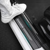 4pcs car stickers door sill strips pedals carbon fiber decorative strips For ford ranger wildtrak F-100 ER, EQ, R Crew Cab