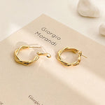 Load image into Gallery viewer, LATS Fashion Distortion Interweave Twist Metal Circle Geometric Round Hoop Earrings for Women Accessories Retro Party Jewelry