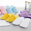 Unisex Disposable Slides Home Travel Sandals Men Women Hotel Slippers Coral Fleece Slippers Hospitality Guest Footwear One Size