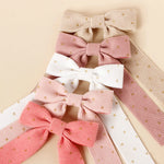 Load image into Gallery viewer, Hair Clips for Girls Corduroy Glitter Long Tail Bows Baby Hairpin Lovely Children Hair Accessories Kids Barrette Headwear