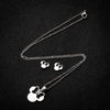 SMJEL Stainless Steel Necklaces for Women Jewelry Mini Animal Rabbit Necklace Heart Beat Dog Paw Print Collier Femme Wholesale