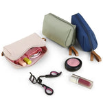 Load image into Gallery viewer, Small Makeup Bag Simple Solid Color Cosmetic Storage Bag for Women Pouch Toiletry Bag Waterproof Make Up Purses Case Mini