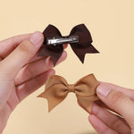 Load image into Gallery viewer, 10Pcs/Set Classical Solid Ribbon Bow Hair Clips for Kids Girl Handmade Bows Hairpin Barrettes Headwear Children Hair Accessories