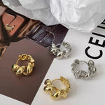 Load image into Gallery viewer, Punk Metal Irregular Distortion Twist Hoop Earrings for Women Personality Geometric Earrings Travel Party Jewelry 2024