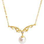 Load image into Gallery viewer, DIY Pearl Accessories S925 Pure Silver Set Chain Empty Support Fashion Pendant with Silver Chain Women's 8-12mm Round L036