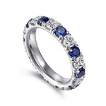 Load image into Gallery viewer, Blue/White Round Cubic Zirconia Promise Rings for Women Wedding Engagement Bands Accessories Fashion Jewelry 2023 New