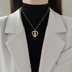 Load image into Gallery viewer, Fashionable and Charming Virgin Mary Love Micro-set Necklace, Classic and Versatile Stainless Steel Gorgeous Clavicle Chain
