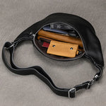 Load image into Gallery viewer, Big Waist Bag Mens Leather Belt Pounch Anti-theft Waist Pack Fanny Pack Bum Bag Belt Waist Pouch Chest Bag For Male leather Bag