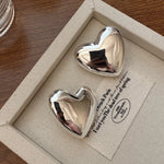 Load image into Gallery viewer, BF CLUB 925 Sterling Silver Earrings For Women Trendy Simple Big Heart Earring Jewelry Prevent Allergy Party Accessories