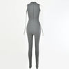 Hot selling 2022 summer new women's sleeveless slim fitting high waisted sports jumpsuit