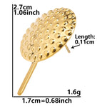 Load image into Gallery viewer, Irregular Geometry Gold Plated Earring Stainless Steel No Fading Silver/ Colour Earrings With Earplugs For Men Women Ear Jewlery